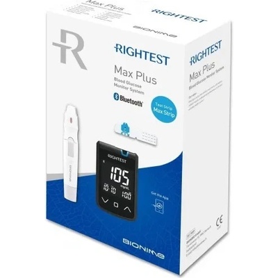 Rightest Max Plus s bluetooth glukometr + autolanceta a lancety v sadě