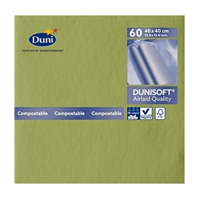 Duni servítky DuniSoft Herbal Green 165540 40x40cm