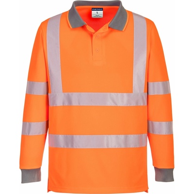 Portwest EC11 Eco Hi-Vis L/S Reflexná polokošeľa 6 ks oranžová 2XL