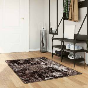 vidaXL Каса за килим MARSA Черно 80 x 200 cm Полиестер и PVC (42023375)