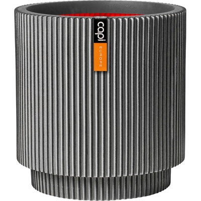 Capi Kvetináč Cylinder Groove 36 x 38 cm - antracit