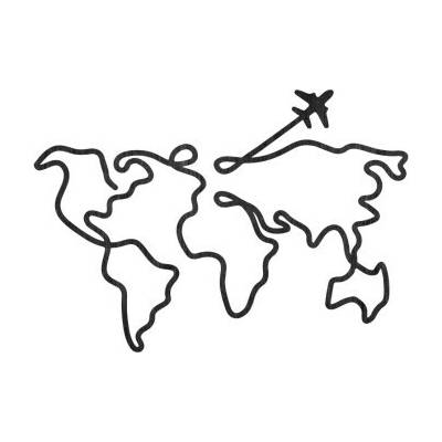Designová dřevěná mapa světa na zeď | WorldLines 4259 PR0496