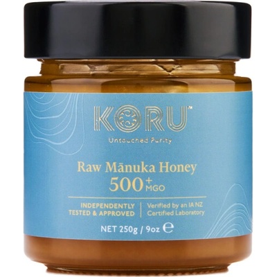 KORU RAW MANUKA HONEY -250 g MGO od 300+ do 1500+ MGO: MGO - 500