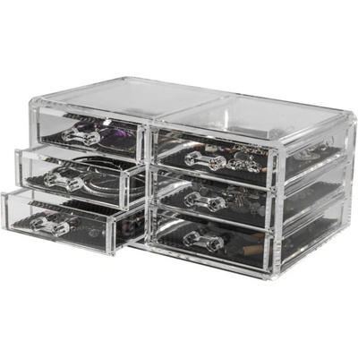 Compactor organizér na šperky čirý plast