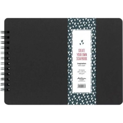 Drasca Album kroužkové Scrapbook Inspiration A4 (250 g/m2, 24 listů) - černé
