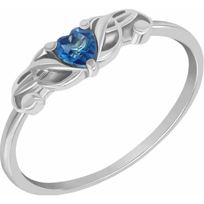 Eppi zlatý prsten s topazovým srdcem a houslovými klíči Akant R35733