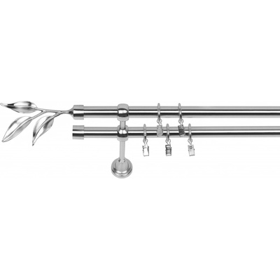 Dekodum Dvouřadá Garnýž Bavaro 19/19 mm ocelový efekt 180 cm