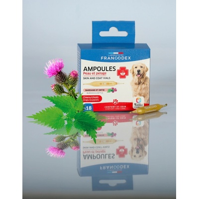 Francodex Skin and Coat ampulky pes štěně 18 x 1 ml