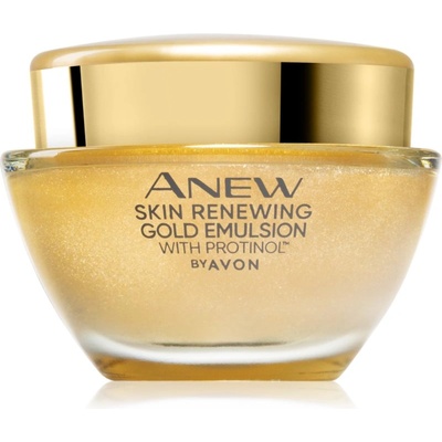 Avon Anew Skin Renewing Gold Emulsion хидратиращ нощен крем против бръчки 50ml