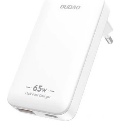Dudao A65Q преносимо зарядно устройство с USB+Type-C изход, 65 W, САЩ, БЯЛО GP-190662 (GP-190662)