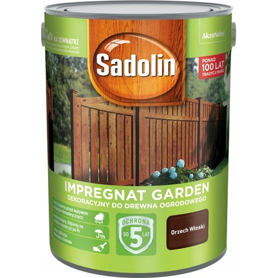 Dekorativní impregnace na dřevo - Sadolin Garden - Ořech vlašský - 5 L
