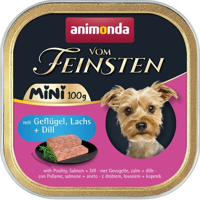 Animonda Vom Feinsten Adult Dog Mini hydina losos a kôpor 32 x 100 g