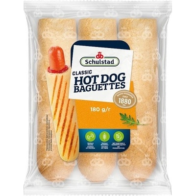 Schulstad Svetlé bagety pre prípravu Francúzskych hot-dogov 3 x 60 g