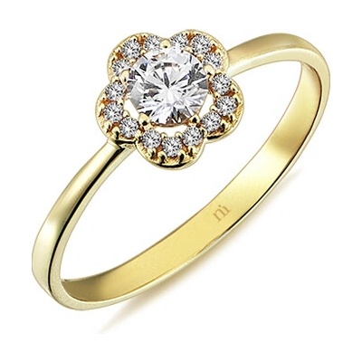 JVD Dámský zlatý prsten se zirkony ZR0079SJ71 61