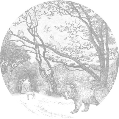 Esta Home 159083 Vliesová obrazová tapeta na zeď Forest Friends průměr 140 cm