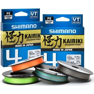 Shimano šňůra Kairiki 4 Green 150m 0,06mm 4,4kg