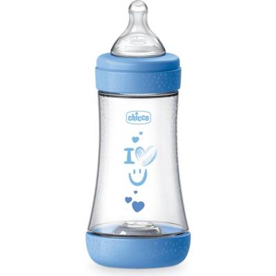 Chicco Perfect 5 kojenecká láhev Medium Flow Blue 240 ml