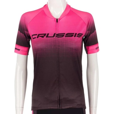 Crussis Dámský krátký rukáv černá/růžová