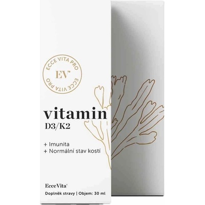 Ecce Vita Rastlinný Vitamín D3/K2 30 ml