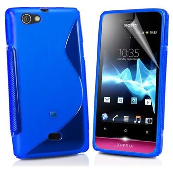 Image 1 of Sony Xperia Miro ST23i Силиконов Калъф Син + Протектор