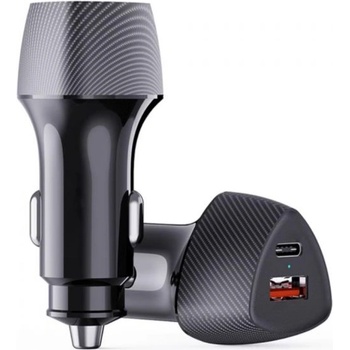 Image 1 of Lemontti зарядно за кола, Fast Charge 48W, 2x Type-C PD и USB QC 3.0, черно (LEMIAFSUCTCN)