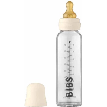 BIBS Стъклена бебешка бутилка с аксесоари Bibs - 225 ml, бежово (5014216)