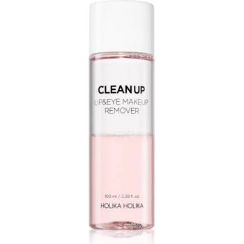 Holika Holika Clean Up лосион за почистване на грим с две съставки за чувствителна кожа на лицето и околоочен контур 100ml