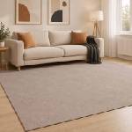 vidaXL Килим IZA Бежово 200 x 280 см 100% полиестер Нисък косъм (42050190)