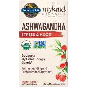 Garden of Life Mykind Organics | Ashwagandha 600 mg [60 Таблетки]
