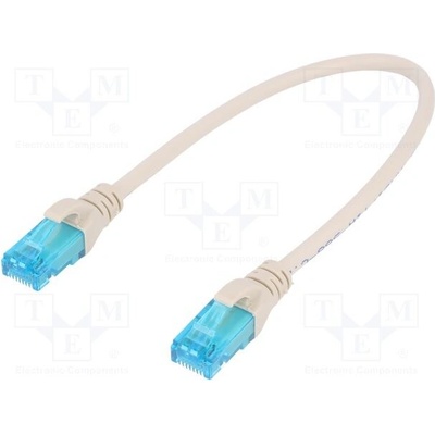 Digitus DK-1511-0025 Patch, UTP, CAT 5e, AWG 26/7, měď, šedý 0,25m