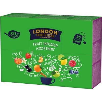 London Fruit & Herb Mix ovocných čajů Ovocná směs 8 druhů 80 ks