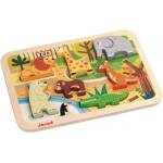 Janod Дървен пъзел за най-малките ZOO Chunky (J07022)