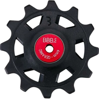 BBB kladky pre prehadzovačku ROLLERBOY CERAMIC 12T SR červená/čierna