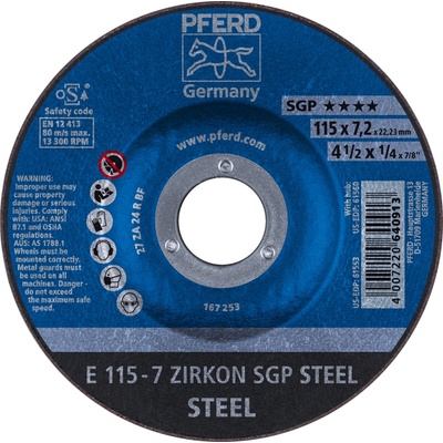 Pferd Brúsny kotúč 115 x 7,2 x 22,23 mm 4007220640913