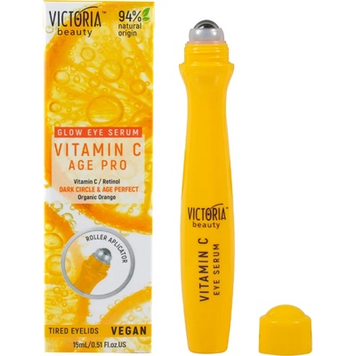 Skincyclopedia VICTORIA BEAUTY Age Pro Озаряващ серум за околоочен контур с витамин C и ретинол - ролков апликатор, 15ml (c-0775006)