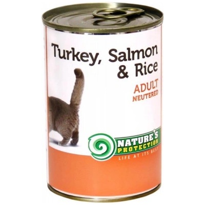Nature’s Protection Cat neutered morka losos s rýží 400 g