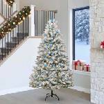 vidaXL С изкуствено коледно дърво 240 cm 300 LED светодиода Топло бяло (3395773)