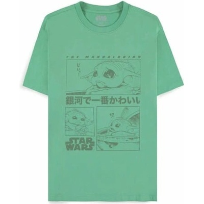 imago tričko Star Wars: The Mandalorian Grogu zelená