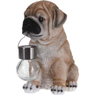 HOMESTYLING Zahradní dekorace pes se solární lampou Buldog 24 cm KO-795201190buld