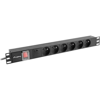 Image 1 of Lanberg 6 Plug 16A 2 m Switch (PDU-06E-0200-BK)