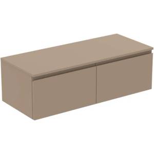 Ideal Standard Finesse - Шкафче за умивалник, 120x51x38 см, 2 чекмеджета, Matt Greige E3436UP (E3436UP)
