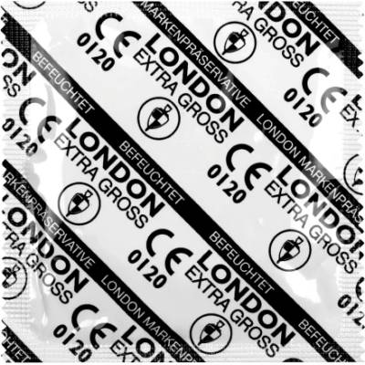 LONDON 100 бр. Презервативи Durex London Extra Gross - 56 mm