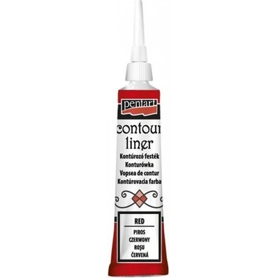Pentart Konturovací liner univerzální 20 ml ČERVENÁ – Zboží Dáma