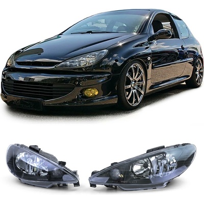 Angeleyes Peugeot 206/206CC predné čierne svetlá