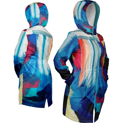 Takoy Panel se střihem 38 dámská softshell bunda barevná malba-NS-26182