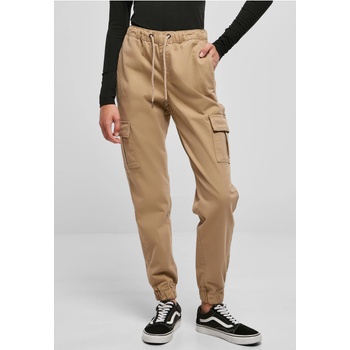 Urban Classics Дамски пантлон в бежово Urban Classics High Waist Cargo Comfort JoggingUB-TB4735-03257 - Бежов, размер 5XL