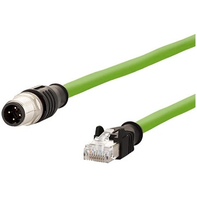 Metz Connect 21.16.8815 M12 4pin (M) kód D - RJ45(M), 2m