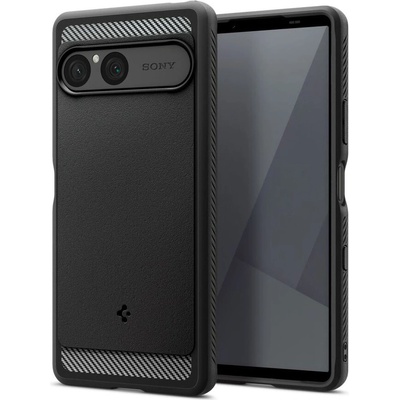 Spigen Удароустойчив кейс за Sony Xperia 10 VII от Spigen Rugged Armor - Matte Black (8800283306538)