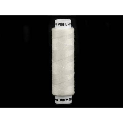 Polyesterové nitě Unipoly návin 100 m 010 White Alyssum