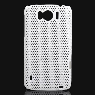 Mesh поликарбонатов кейс за HTC Sensation XL (бял)